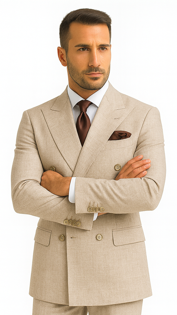 Rossi Man ARTHUR RM2306 Double-Breasted Suit - Modern Classic Men’s Formalwear USA Men's Outlet