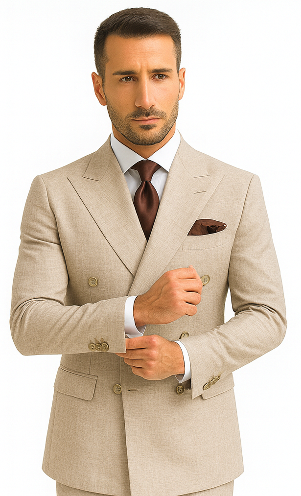 Rossi Man ARTHUR RM2306 Double-Breasted Suit - Modern Classic Men’s Formalwear USA Men's Outlet