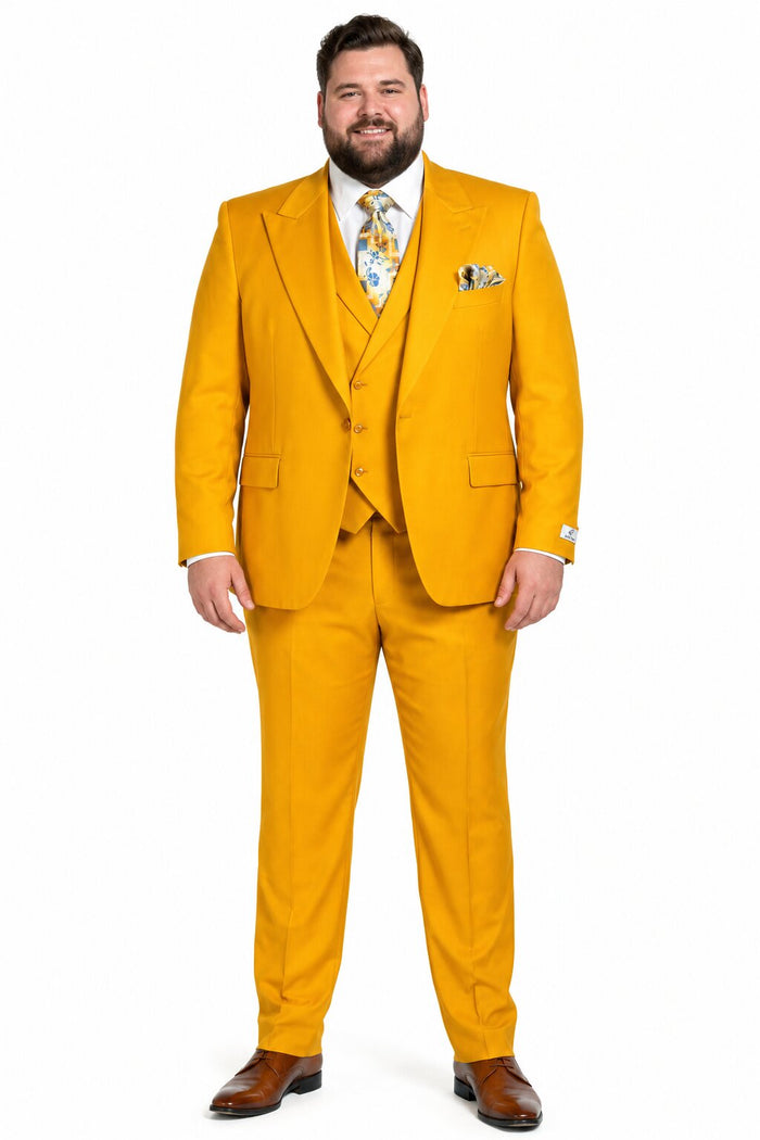Rossi Man ELI RM103 Bold Yellow 3-Piece Suit - Men’s Formalwear by USA Men's Outlet