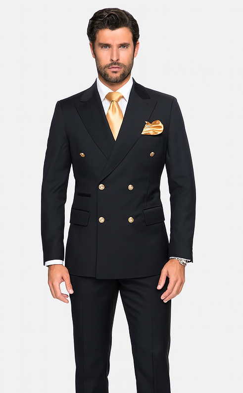 Rossi Man Double-Breasted 2-on-6 Suit - Men's Formalwear by USA Men's Outlet