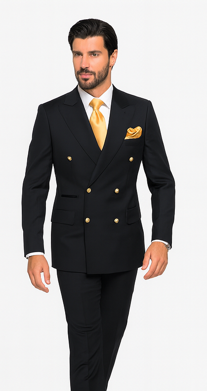 Rossi Man Double-Breasted 2-on-6 Suit - Men's Formalwear by USA Men's Outlet