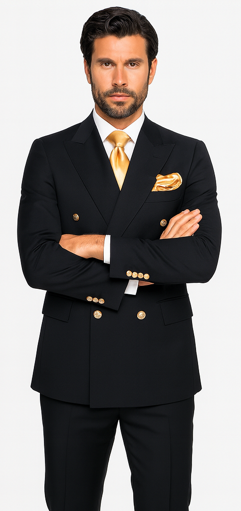 Rossi Man Double-Breasted 2-on-6 Suit - Men's Formalwear by USA Men's Outlet