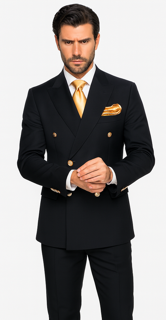 Rossi Man Double-Breasted 2-on-6 Suit - Men's Formalwear by USA Men's Outlet