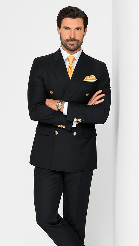 Rossi Man Double-Breasted 2-on-6 Suit - Men's Formalwear by USA Men's Outlet