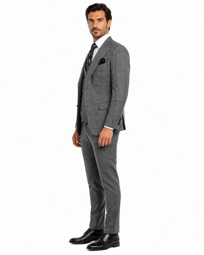 Rossi Man Men’s Dress Suit - Classic Rossiman Formalwear for Timeless Style - Italian Tailored Slim Fit Suit | USA Men's Outlet