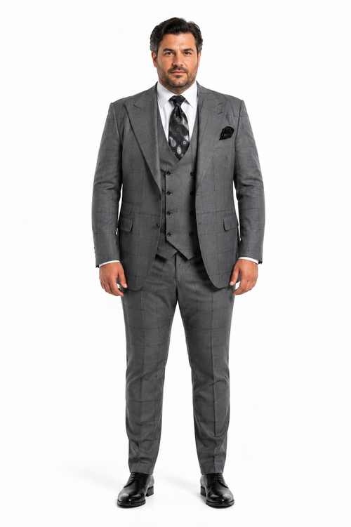 Rossi Man Men’s Dress Suit - Classic Rossiman Formalwear for Timeless Style - Italian Tailored Slim Fit Suit | USA Men's Outlet