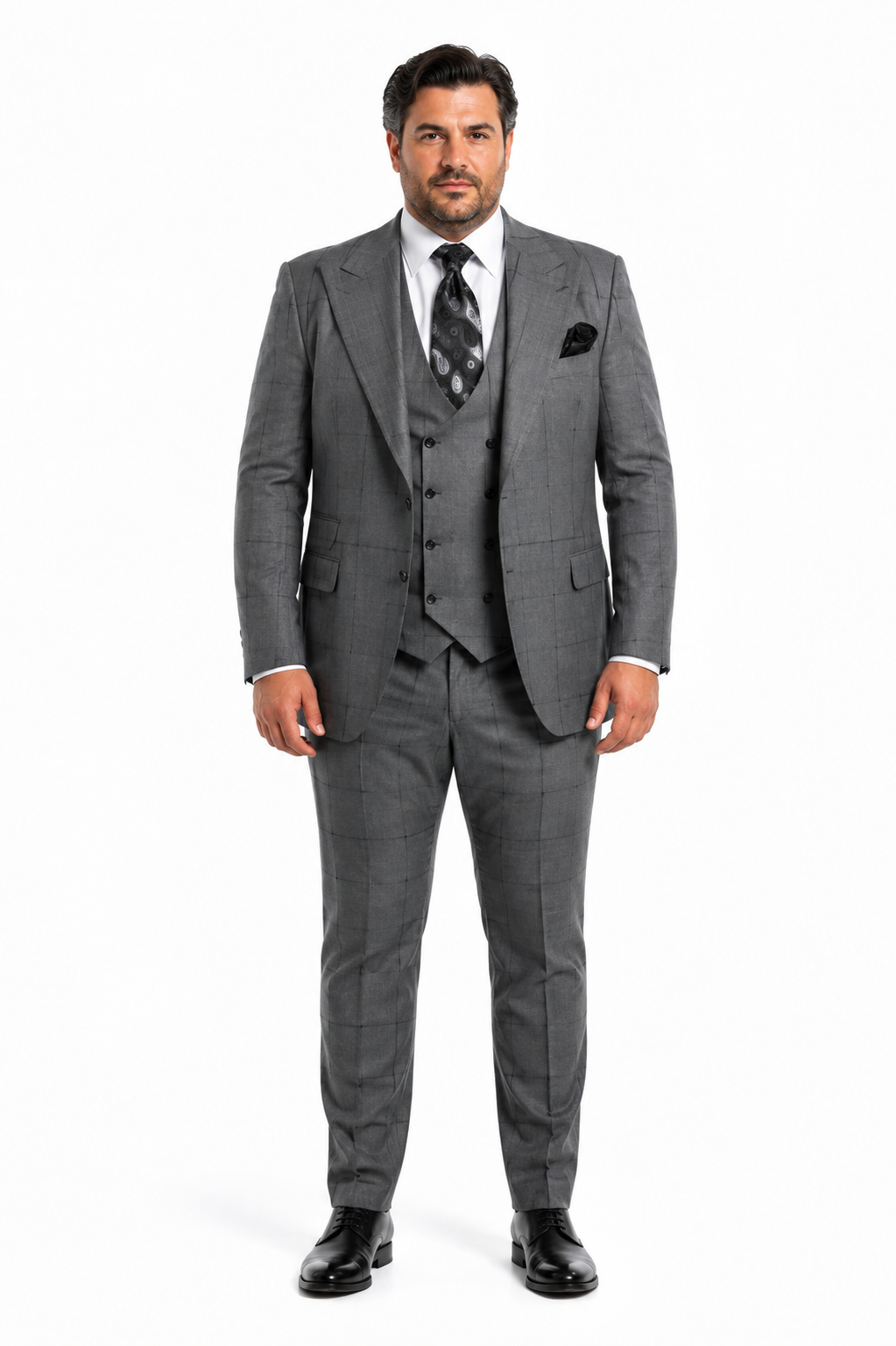 Rossi Man Men’s Dress Suit - Classic Rossiman Formalwear for Timeless Style - Italian Tailored Slim Fit Suit | USA Men's Outlet
