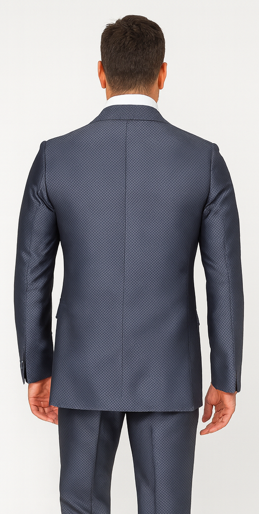 Rossi Man DUKE RM1767 Slim Fit 3-Piece Steel Grey Suit - Modern Formalwear for Men USA Men's Outlet