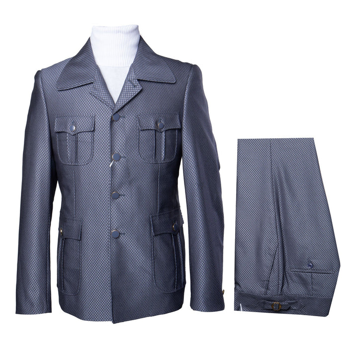 Rossi Man DUKE RM1767 Slim Fit 3-Piece Steel Grey Suit - Modern Formalwear for Men USA Men's Outlet