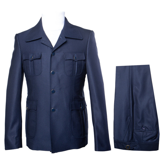 Rossi Man DUKE RM1768 Slim Fit 3-Piece Navy Suit - Modern Formalwear for Men by USA Men's Outlet