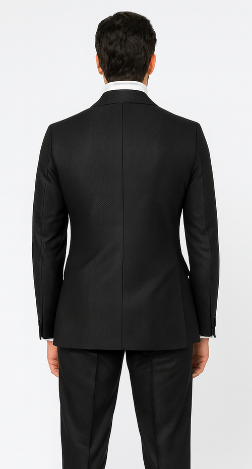 Rossi Man DUKE RM1769 Slim Fit Black 3-Piece Suit for Men - Modern Mens Formalwear at USA Men's Outlet