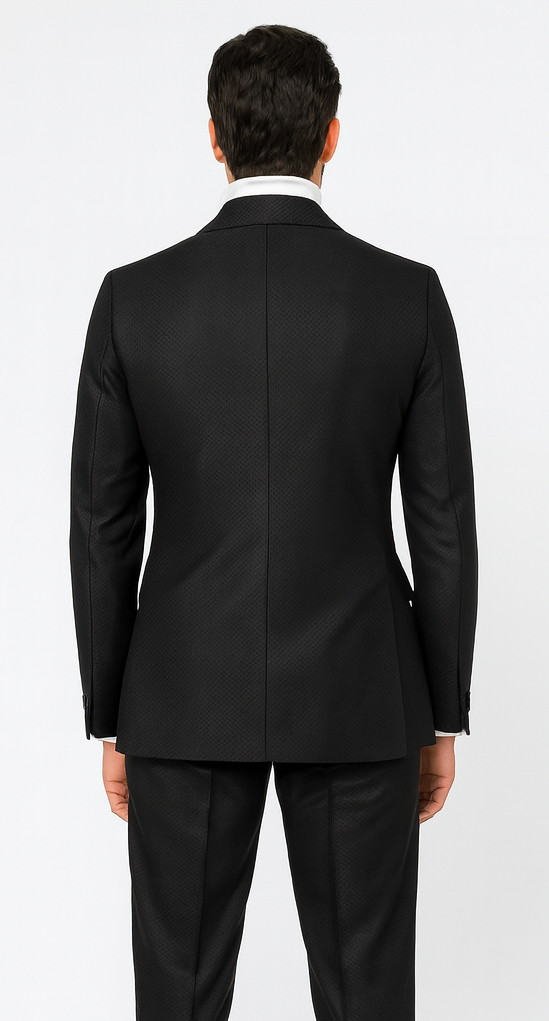 Rossi Man DUKE RM1769 Slim Fit Black 3-Piece Suit for Men - Modern Mens Formalwear at USA Men's Outlet