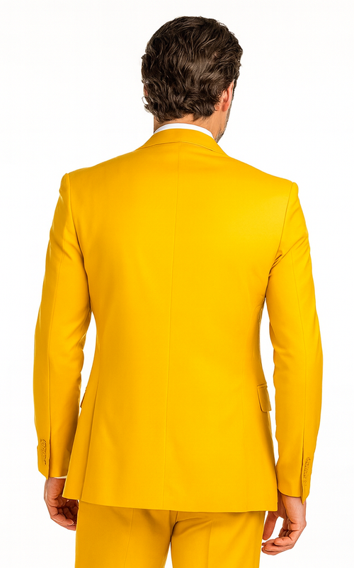 Rossi Man ELI RM103 Bold Yellow 3-Piece Suit - Men’s Formalwear by USA Men's Outlet