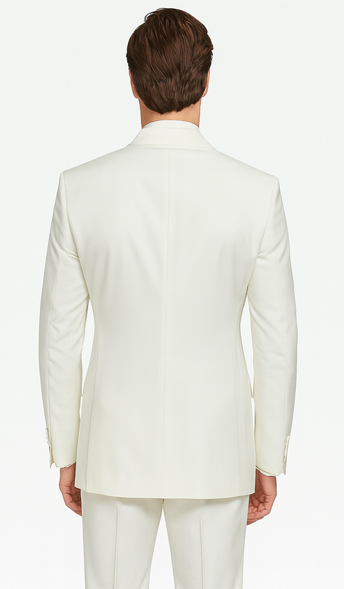Rossi Man ELI RM202 Winter White 3-Piece Suit - Tailored Men’s Formalwear Set by USA Men's Outlet