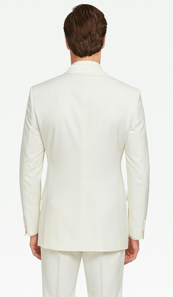 Rossi Man ELI RM202 Winter White 3-Piece Suit - Tailored Men’s Formalwear Set by USA Men's Outlet
