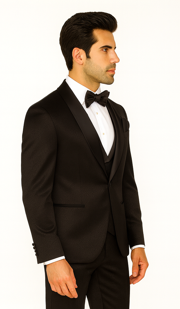 Rossi Man Ford RM1912 Black Slim Fit Suit - Modern Men’s Formalwear by USA Men's Outlet