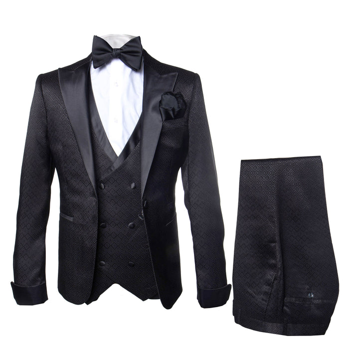 Rossi Man Ford RM1912 Black Slim Fit Suit - Modern Men’s Formalwear by USA Men's Outlet