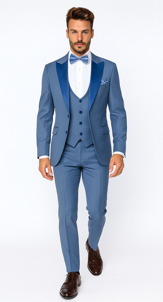 Rossi Man LEO RM1387 Elegant Slim Fit Tuxedo for Men - Formalwear for Special Occasions USA Men's Outlet