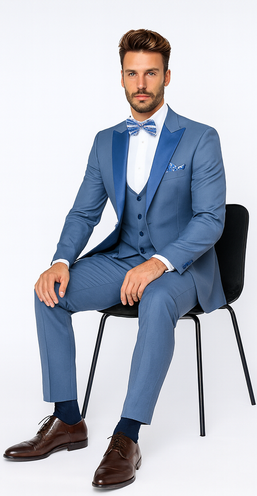 Rossi Man LEO RM1387 Elegant Slim Fit Tuxedo for Men - Formalwear for Special Occasions USA Men's Outlet