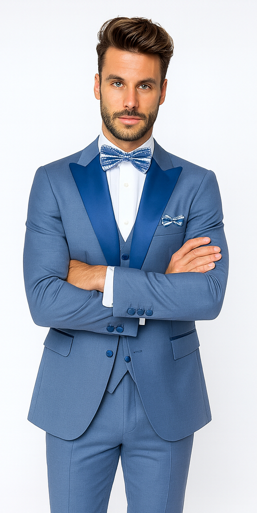 Rossi Man LEO RM1387 Elegant Slim Fit Tuxedo for Men - Formalwear for Special Occasions USA Men's Outlet