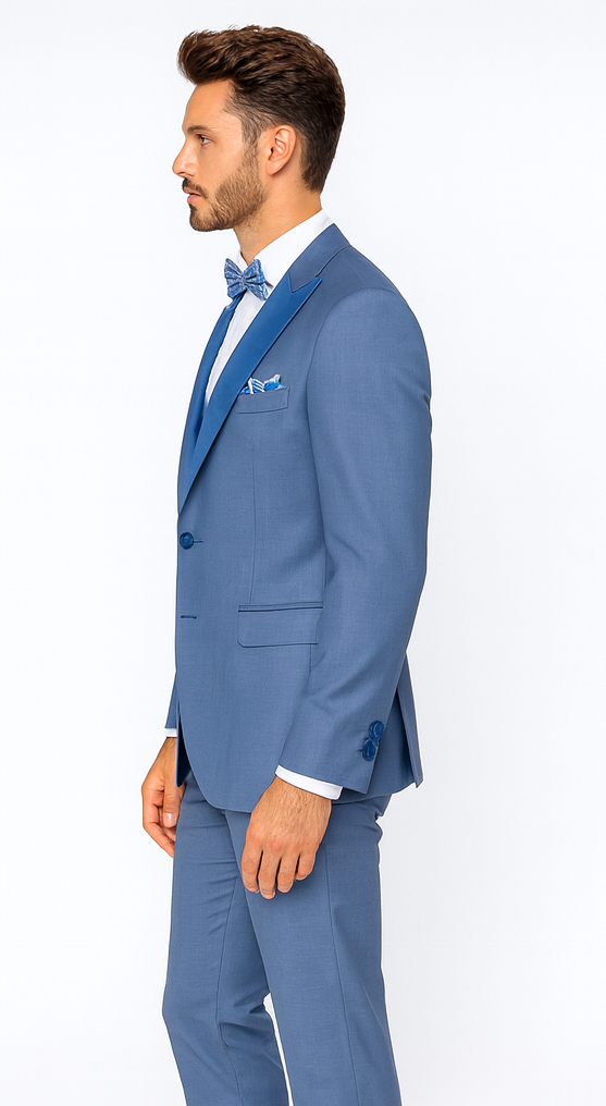 Rossi Man LEO RM1387 Elegant Slim Fit Tuxedo for Men - Formalwear for Special Occasions USA Men's Outlet