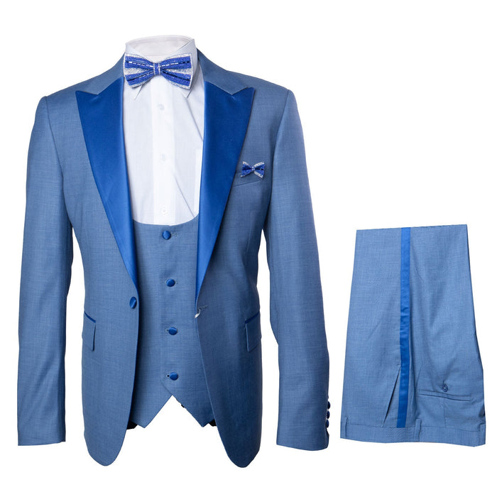 Rossi Man LEO RM1387 Elegant Slim Fit Tuxedo for Men - Formalwear for Special Occasions USA Men's Outlet