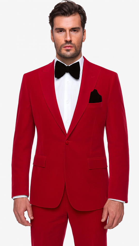 Rossi Man LEO RM1577 Men’s Slim Fit 3-Piece Red Suit - For Formal Occasions at USA Men's Outlet