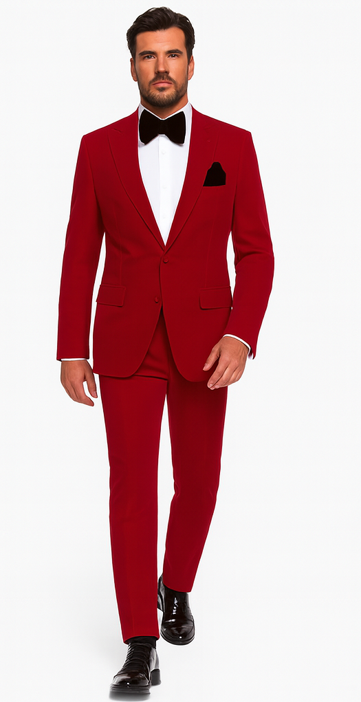 Rossi Man LEO RM1577 Men’s Slim Fit 3-Piece Red Suit - For Formal Occasions at USA Men's Outlet