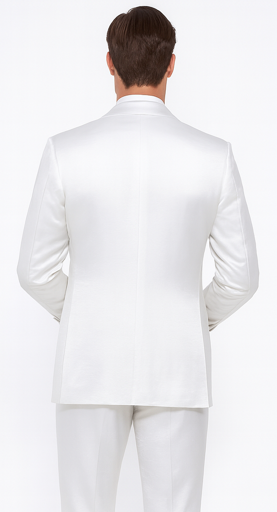 Rossi Man LEO RM1601 Men’s Slim Fit 3-Piece White Suit - Elegant Formalwear for Special Occasions | USA Men's Outlet