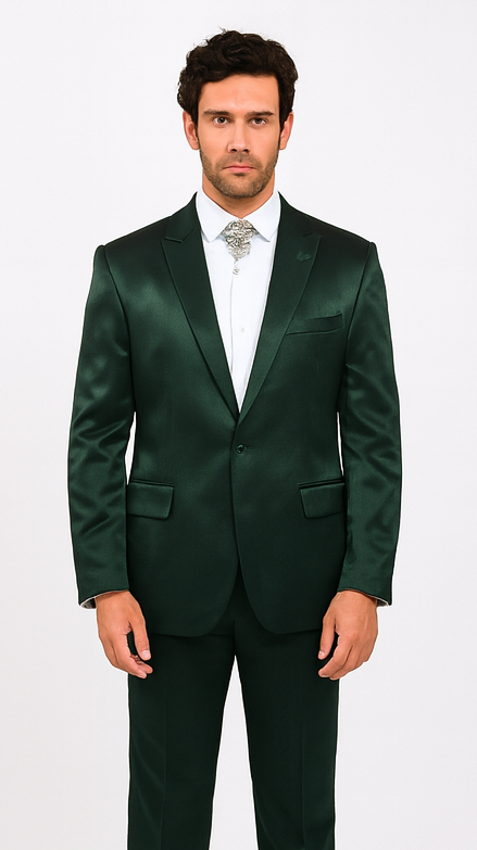 Rossi Man LEO RM1611 Men’s Slim Fit 3-Piece Suit - Modern Formalwear for Events by USA Men's Outlet