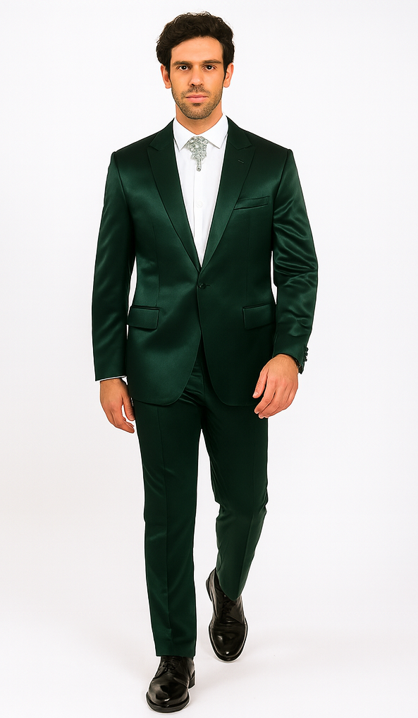 Rossi Man LEO RM1611 Men’s Slim Fit 3-Piece Suit - Modern Formalwear for Events by USA Men's Outlet