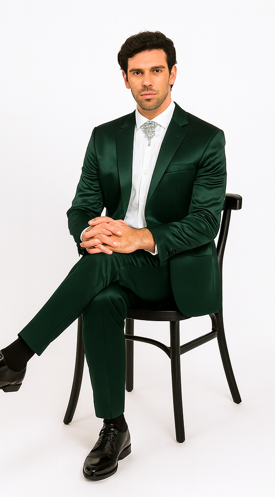Rossi Man LEO RM1611 Men’s Slim Fit 3-Piece Suit - Modern Formalwear for Events by USA Men's Outlet