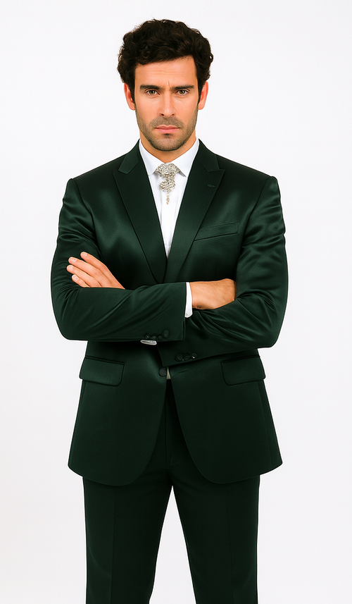 Rossi Man LEO RM1611 Men’s Slim Fit 3-Piece Suit - Modern Formalwear for Events by USA Men's Outlet