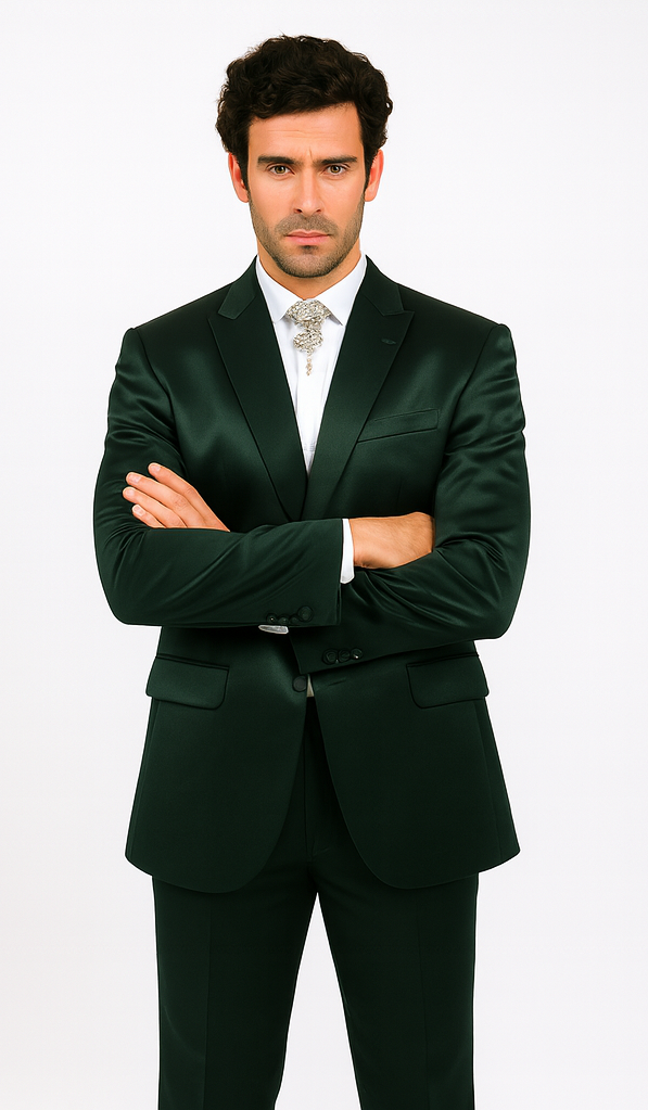 Rossi Man LEO RM1611 Men’s Slim Fit 3-Piece Suit - Modern Formalwear for Events by USA Men's Outlet