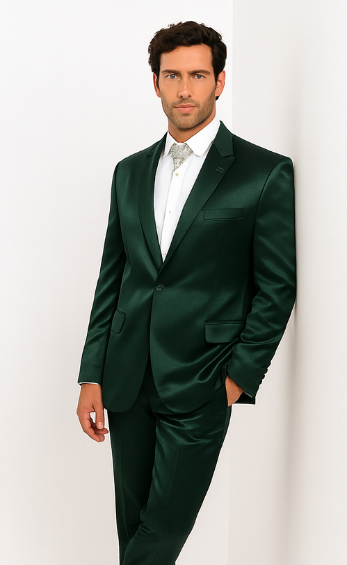 Rossi Man LEO RM1611 Men’s Slim Fit 3-Piece Suit - Modern Formalwear for Events by USA Men's Outlet