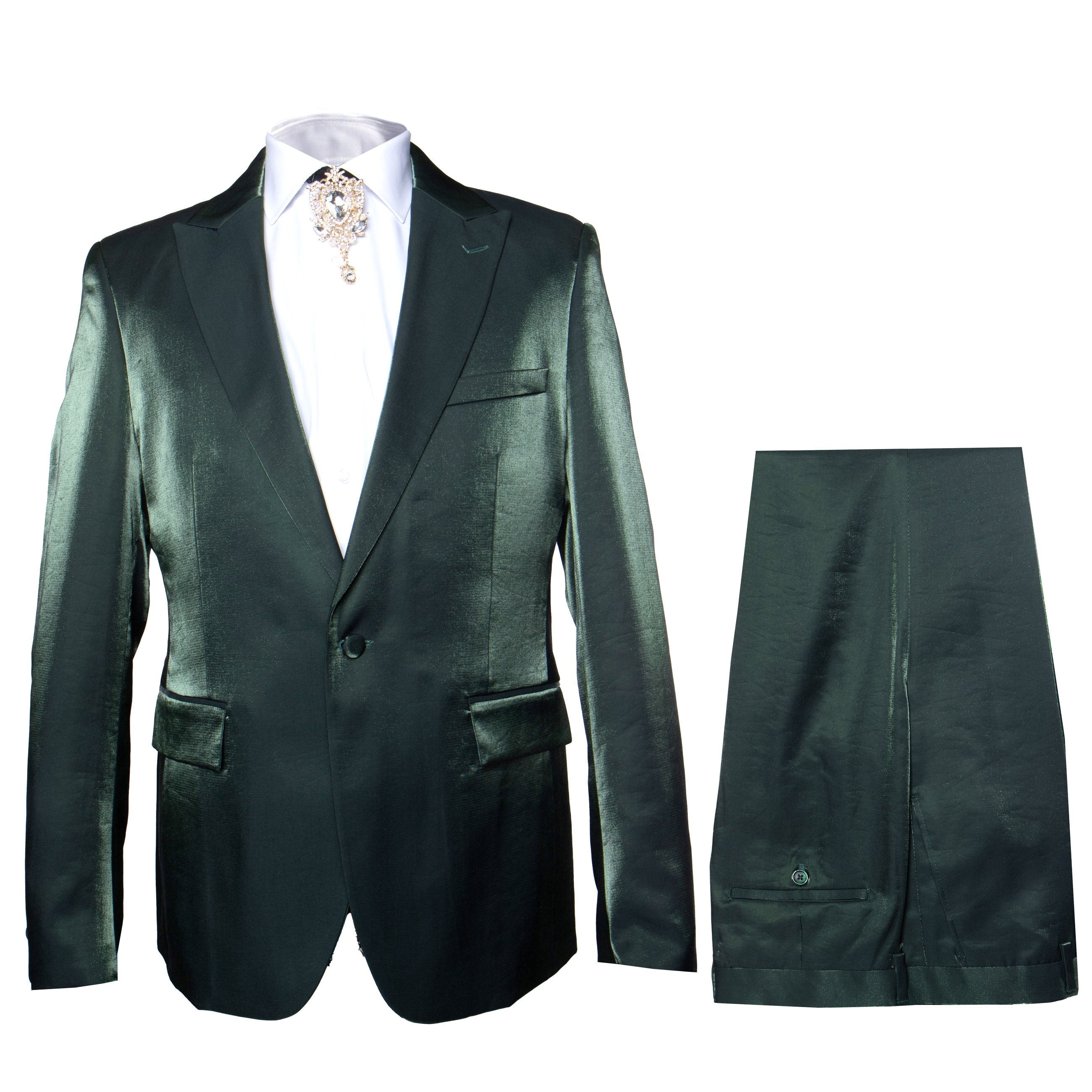Rossi Man LEO RM1611 Men’s Slim Fit 3-Piece Suit - Modern Formalwear for Events by USA Men's Outlet