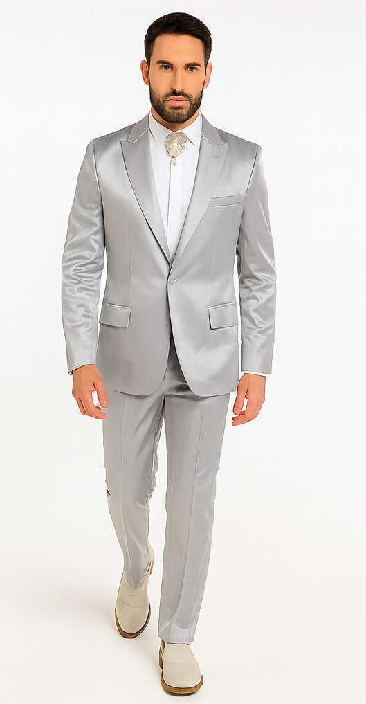 Rossi Man LEO RM1622 Men’s Slim Fit 3-Piece Off-White Designer Suit - Formalwear for Special Occasions | USA Men's Outlet