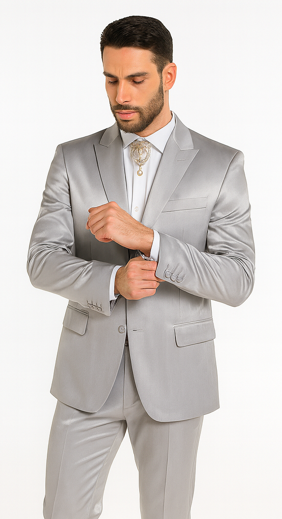 Rossi Man LEO RM1622 Men’s Slim Fit 3-Piece Off-White Designer Suit - Formalwear for Special Occasions | USA Men's Outlet