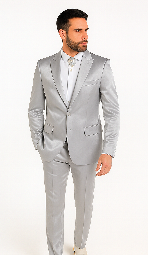 Rossi Man LEO RM1622 Men’s Slim Fit 3-Piece Off-White Designer Suit - Formalwear for Special Occasions | USA Men's Outlet