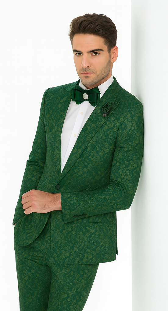 Rossi Man LEO RM1904 Modern Men’s Slim Fit Suit - Formalwear for Special Occasions USA Men's Outlet