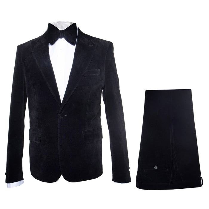 Rossi Man LEO RM1905 Men’s Slim Fit 3-Piece Black Designer Suit - Formalwear for Special Events at USA Men's Outlet