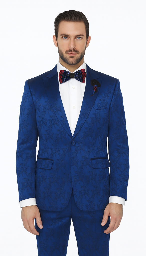 Rossi Man LEO RM1906 Men’s Slim Fit 2-Piece Suit - Modern Formalwear for Special Events by USA Men's Outlet