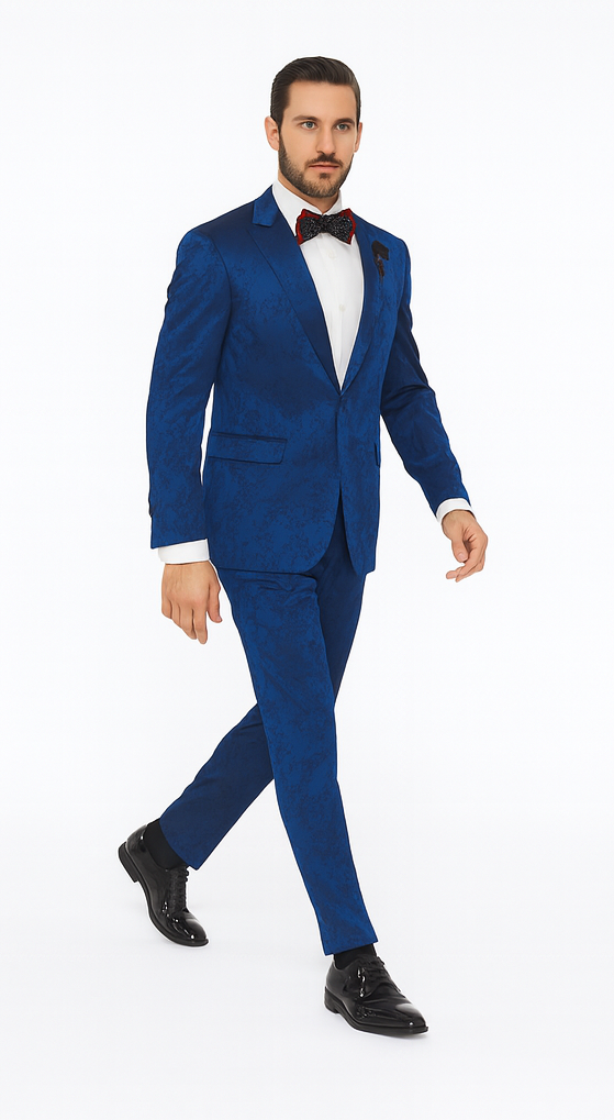 Rossi Man LEO RM1906 Men’s Slim Fit 2-Piece Suit - Modern Formalwear for Special Events by USA Men's Outlet
