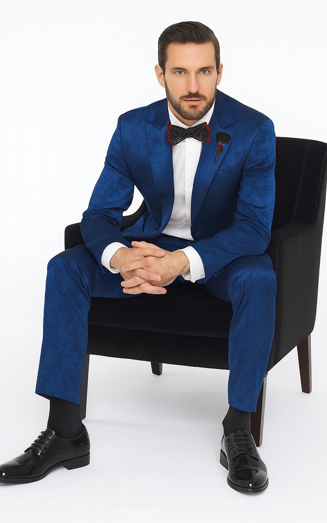 Rossi Man LEO RM1906 Men’s Slim Fit 2-Piece Suit - Modern Formalwear for Special Events by USA Men's Outlet