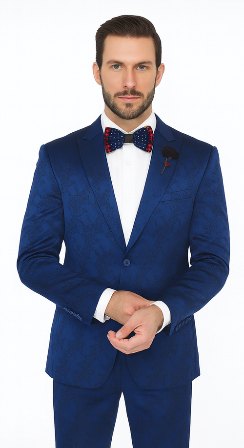 Rossi Man LEO RM1906 Men’s Slim Fit 2-Piece Suit - Modern Formalwear for Special Events by USA Men's Outlet