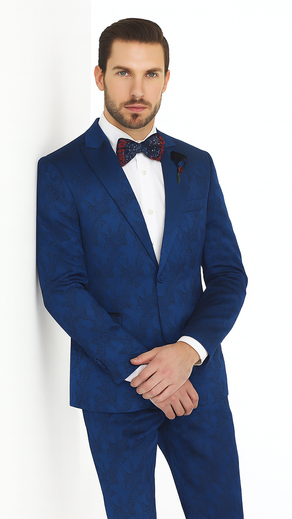 Rossi Man LEO RM1906 Men’s Slim Fit 2-Piece Suit - Modern Formalwear for Special Events by USA Men's Outlet