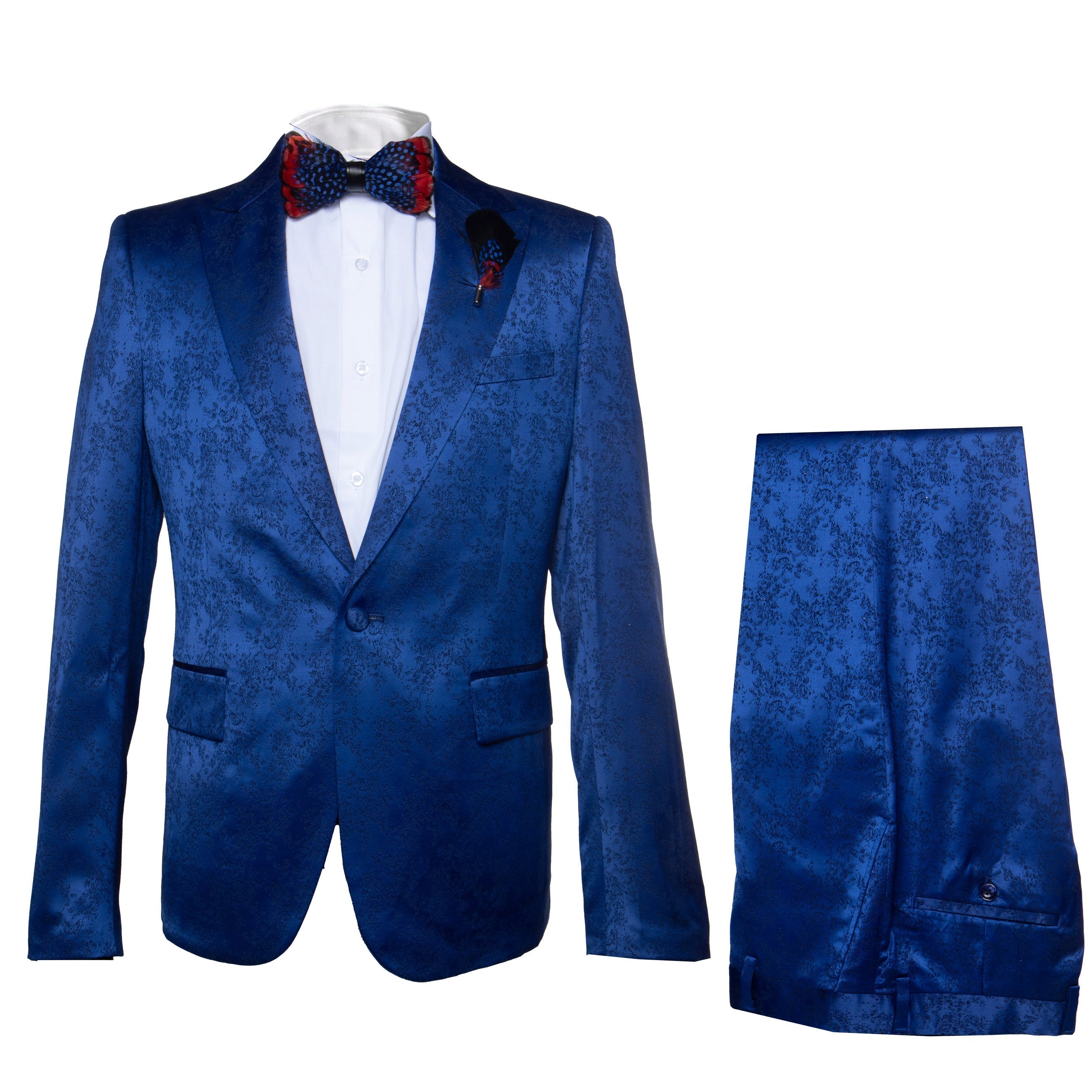 Rossi Man LEO RM1906 Men’s Slim Fit 2-Piece Suit - Modern Formalwear for Special Events by USA Men's Outlet