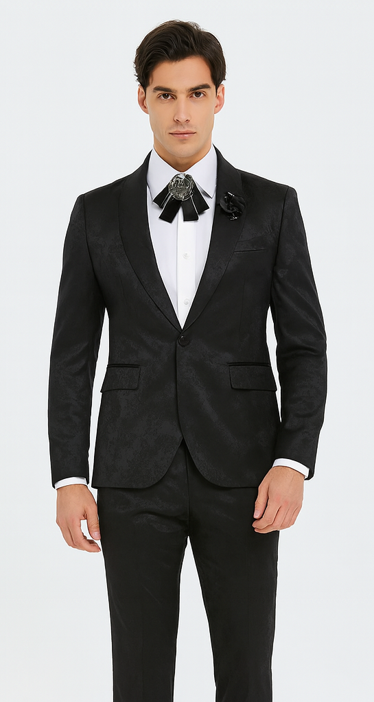 Rossi Man LEO RM1907 Men’s Slim Fit 2-Piece Suit - Modern Formalwear for Special Events at USA Men's Outlet