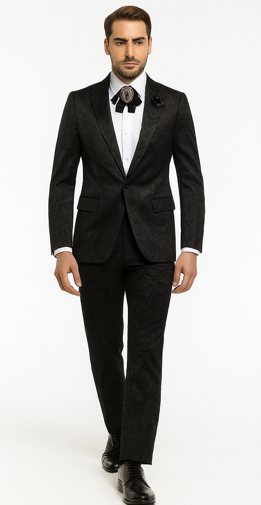 Rossi Man LEO RM1907 Men’s Slim Fit 2-Piece Suit - Modern Formalwear for Special Events at USA Men's Outlet