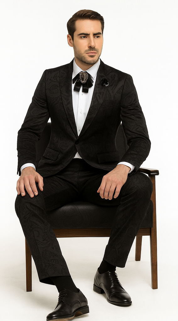 Rossi Man LEO RM1907 Men’s Slim Fit 2-Piece Suit - Modern Formalwear for Special Events at USA Men's Outlet